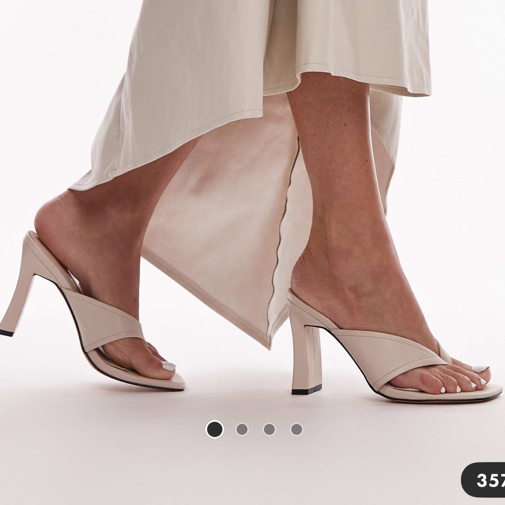 Topshop toe post heeled mule